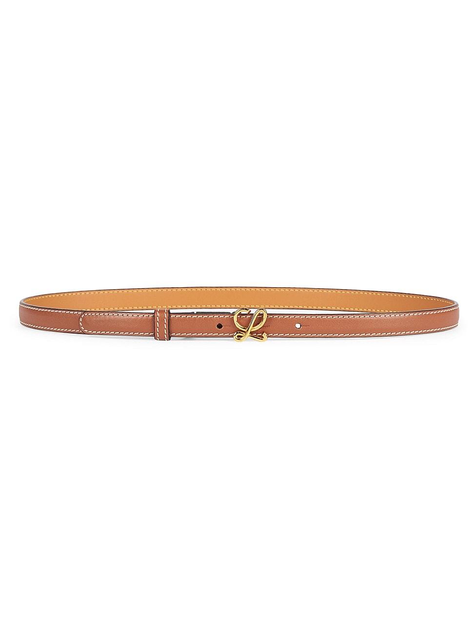 Womens L Buckle Leather Belt Product Image