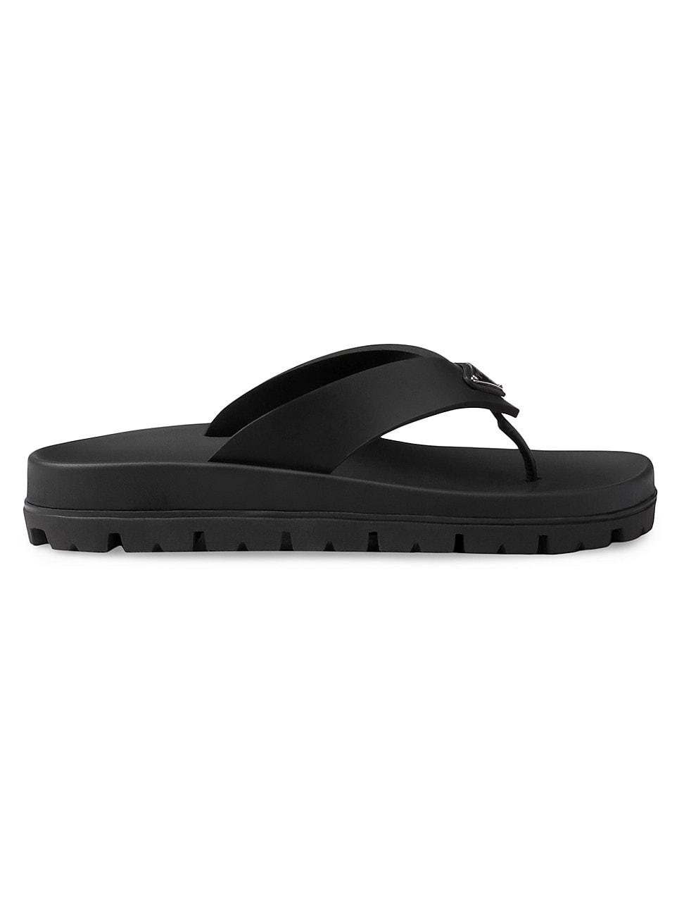Prada Womens Rubber Thong Sandals Product Image