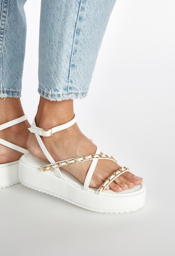 JustFab Margaux Platform Loafer Pump Womens Black/ White Size 8.5 Product Image