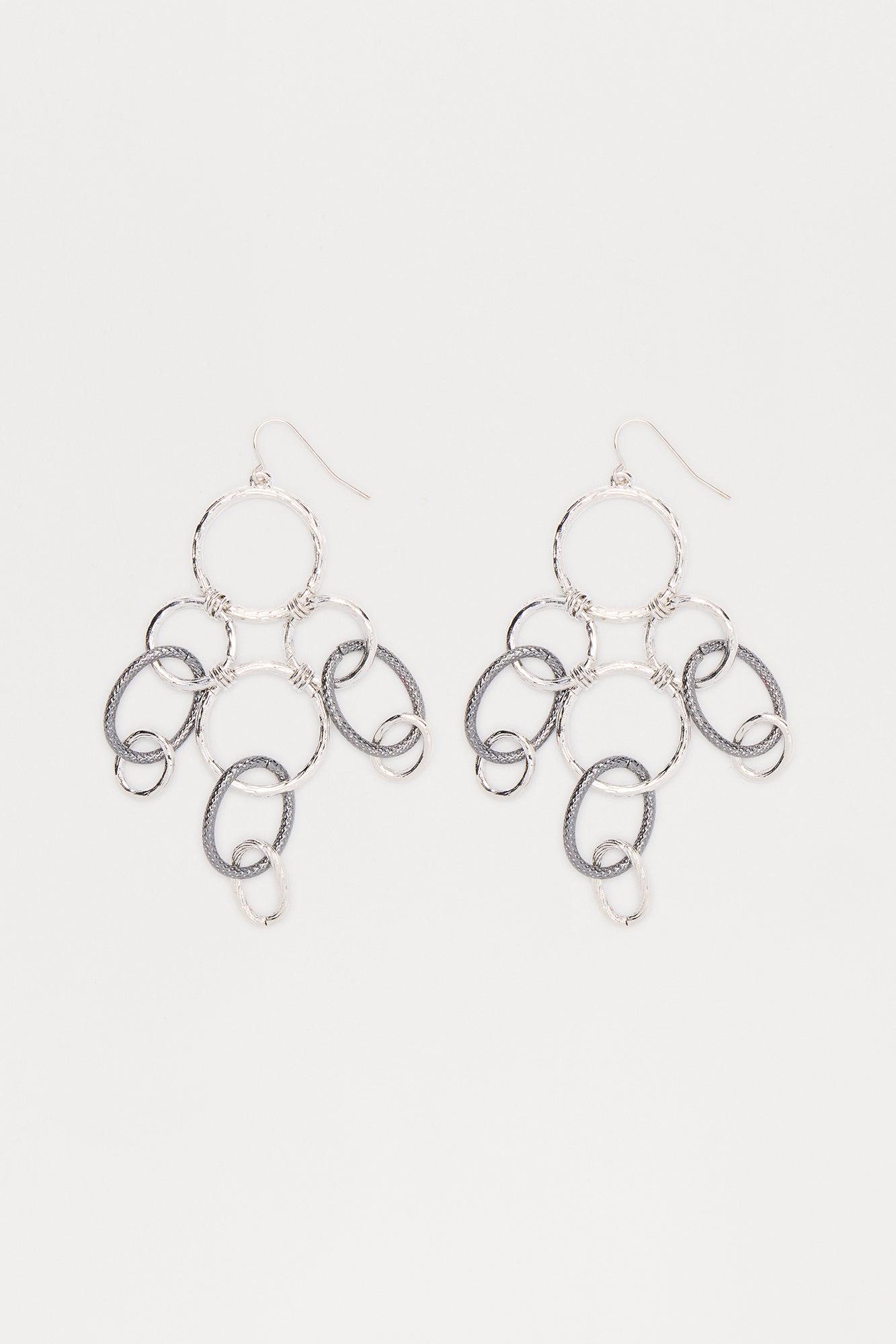 Interloop Drop Earrings - Silver Female Product Image