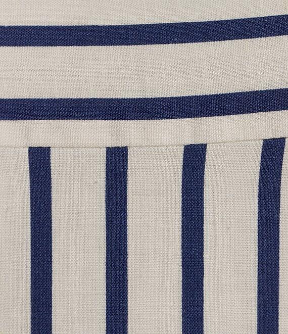 A Loves A Stripe Print Square Neck Tie Strap Tiered A-Line Flounce Maxi Dress Product Image