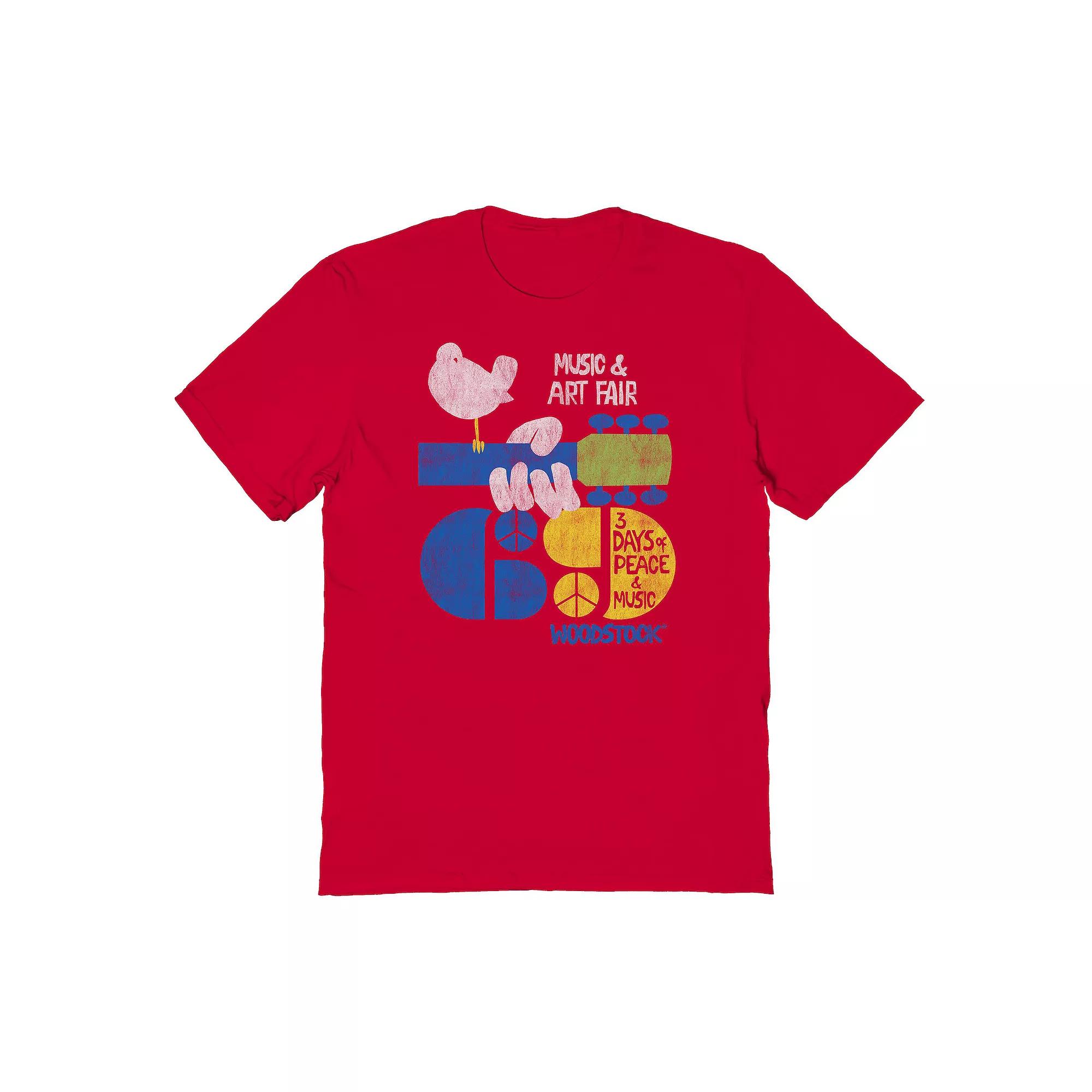 Men's American Music & Art Fair Graphic Tee, Size: Small, Red Product Image