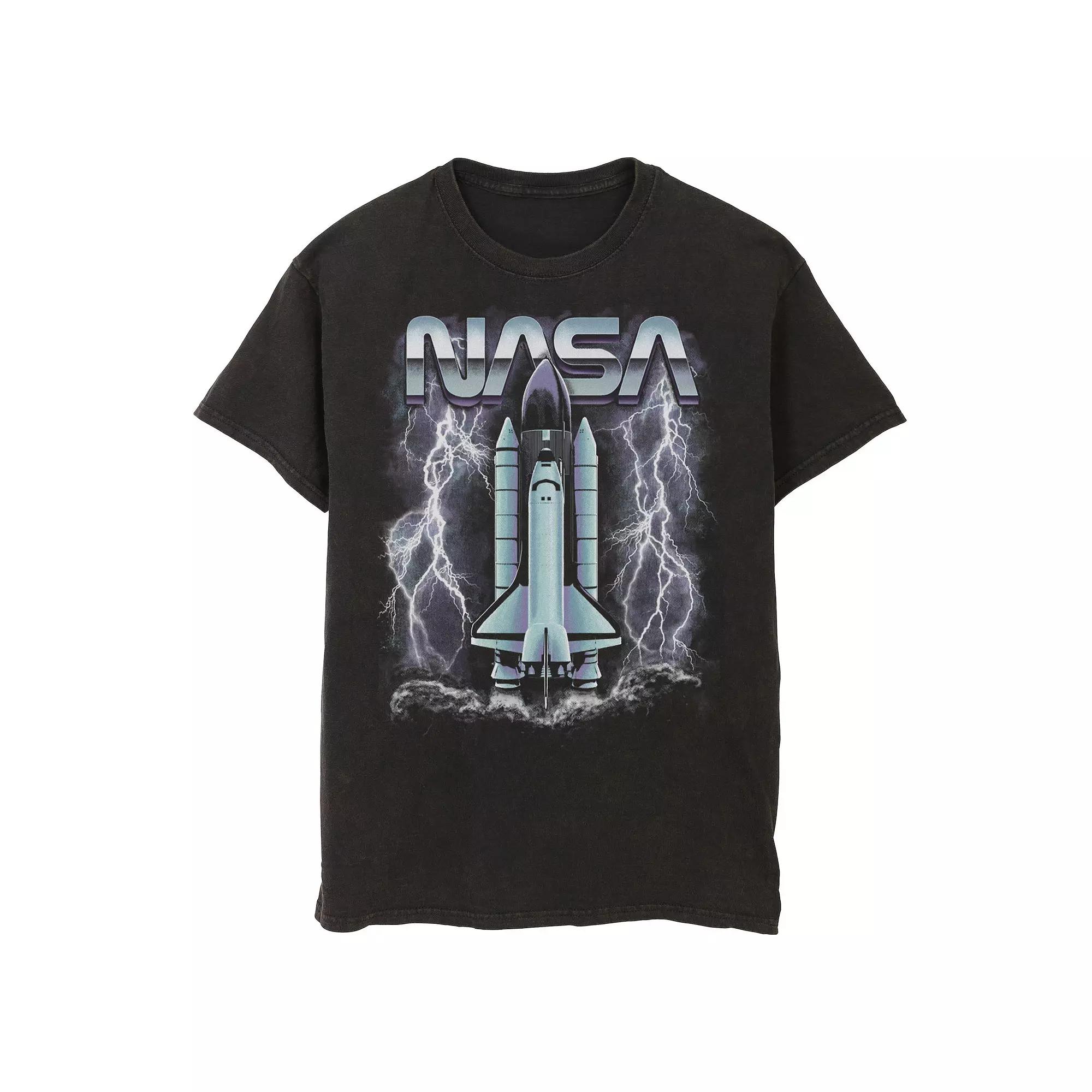 Men's NASA Rocket Ship Struck By Lightning Graphic Tee,  Product Image