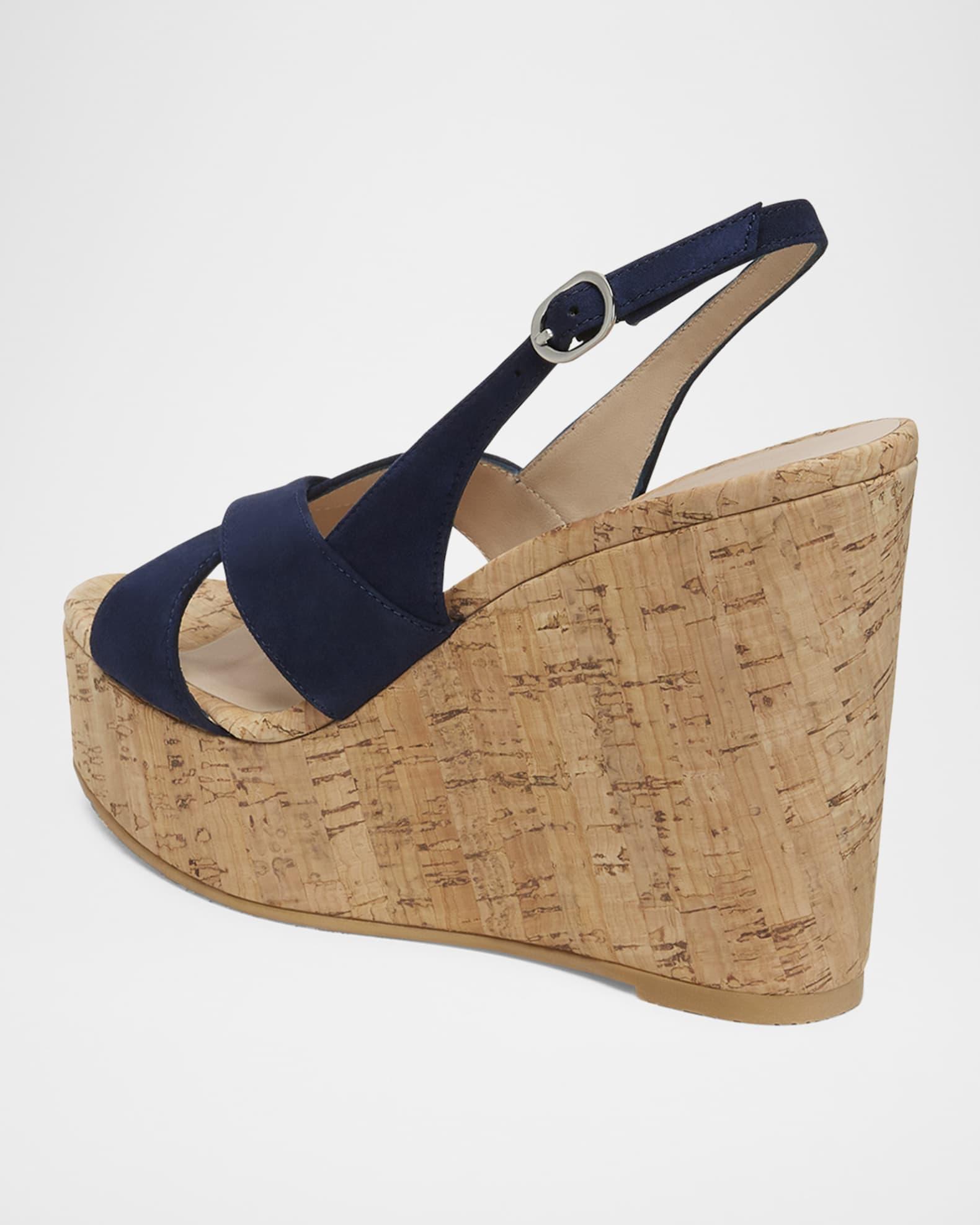 Dayna Suede Platform Wedge Sandals Product Image