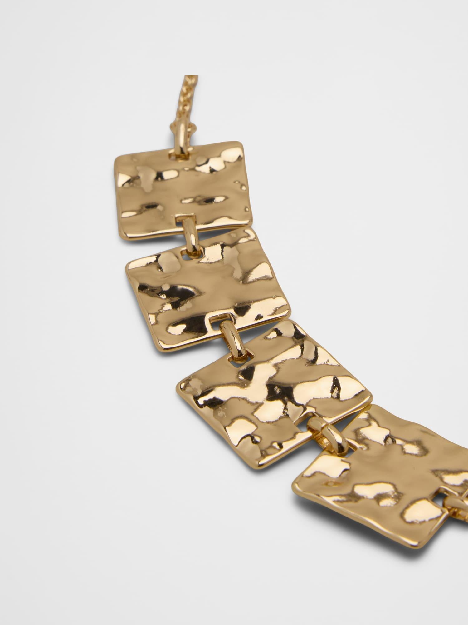 Hammered Square Necklace Product Image