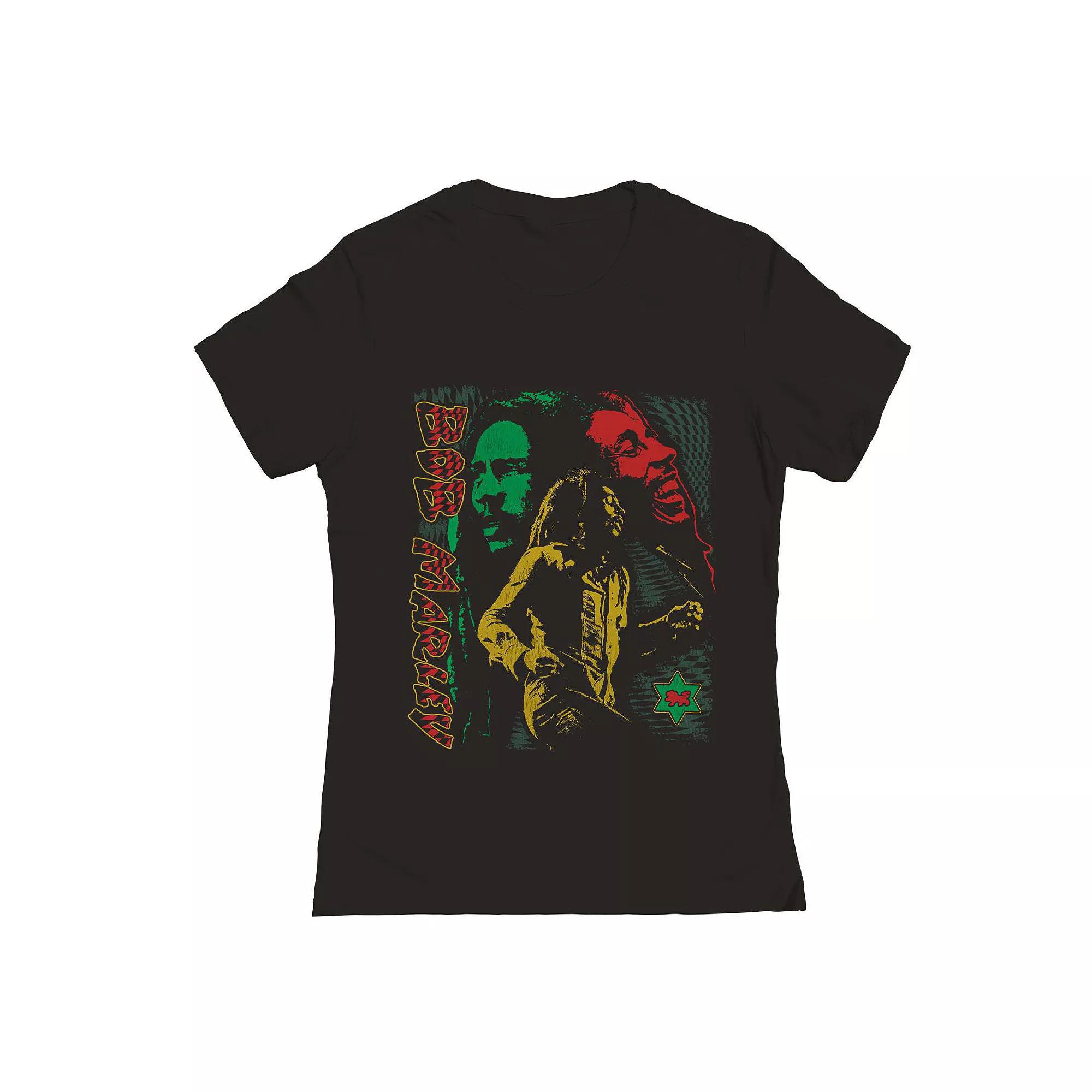 Junior's Bob Marley Trenchtown Graphic Tee, Women's,  Product Image