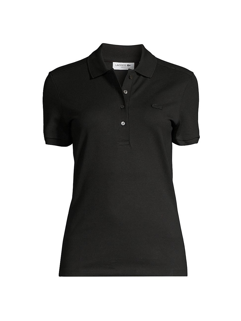 Womens Embroidered Logo Pique Polo Size 0 Product Image