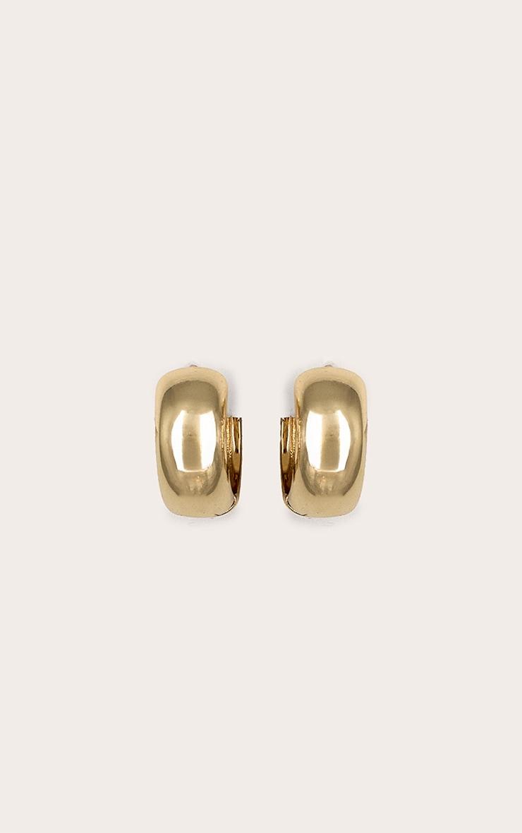 Gold Chunky Mini Hoop Earring Product Image