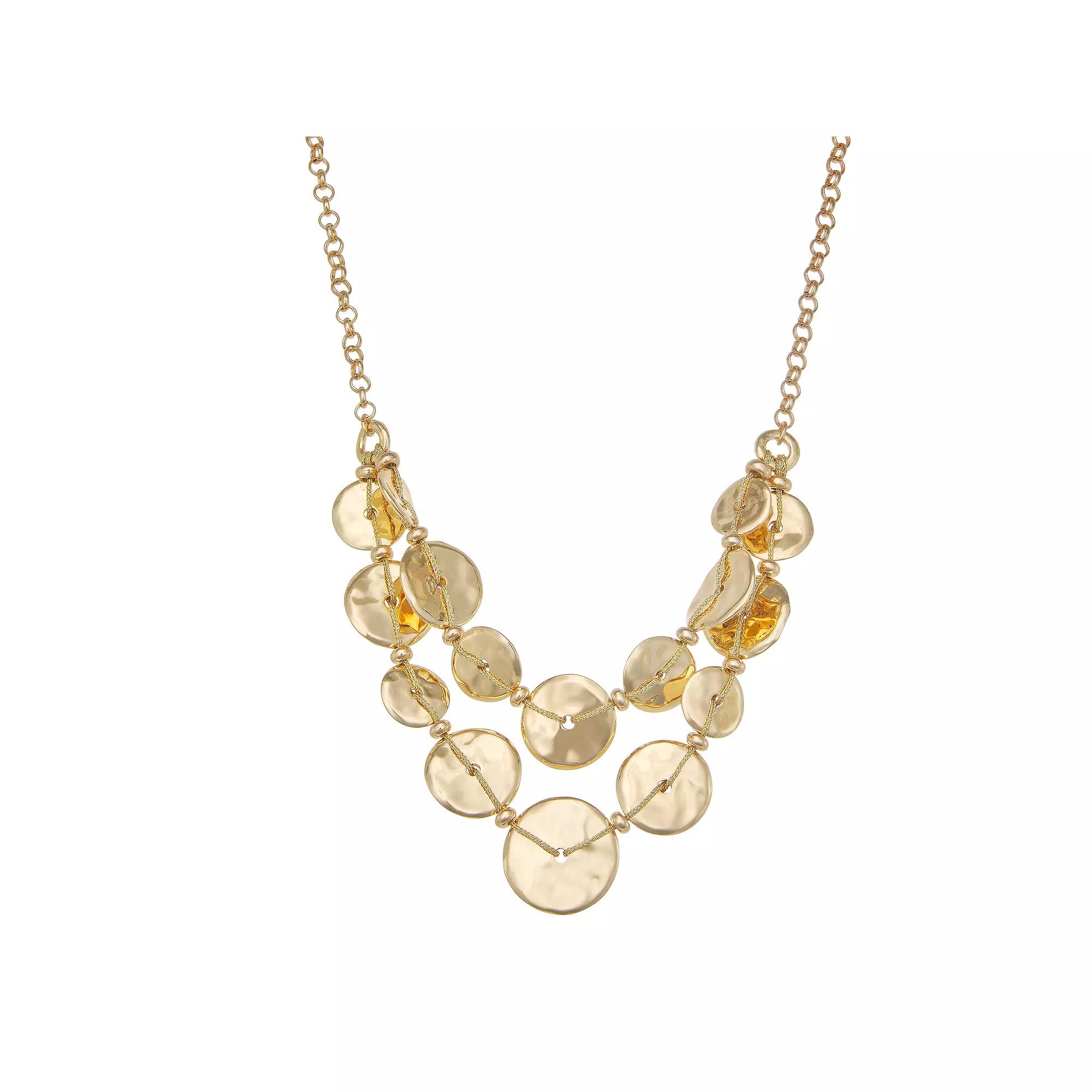 Napier Gold Tone 16 in. Glitzy Multi-Row Necklace, Women's Product Image