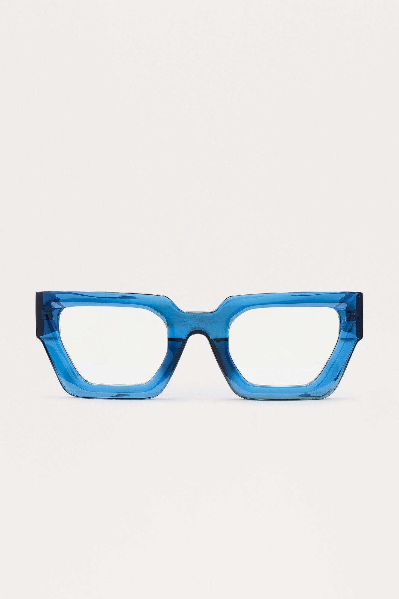 Sky View Cat Eye Blue Light Glasses - Blue Female Product Image