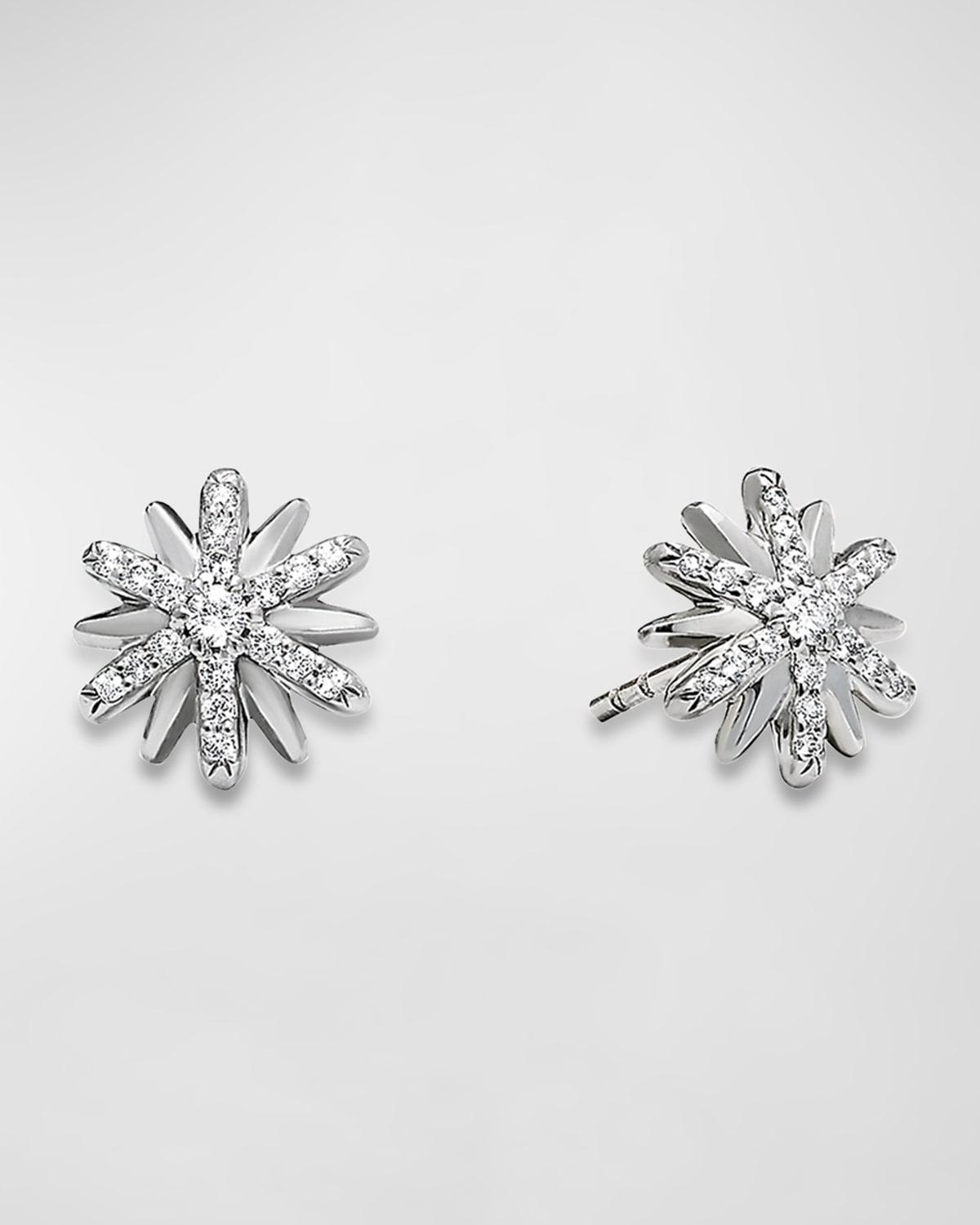 David Yurman Sterling Petite Starburst Stud Earrings with Diamonds Product Image