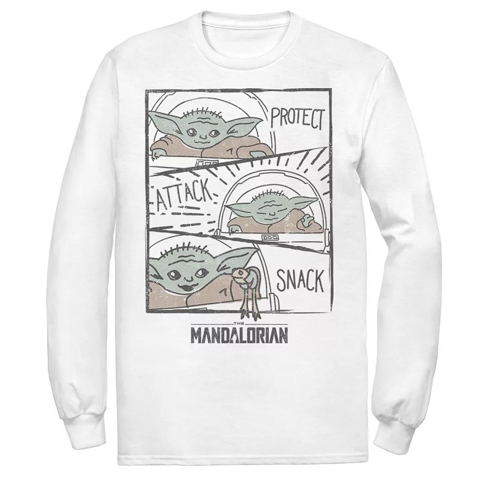 Men's Star Wars The Mandalorian The Child Protect Attack Snack Tee,  Product Image