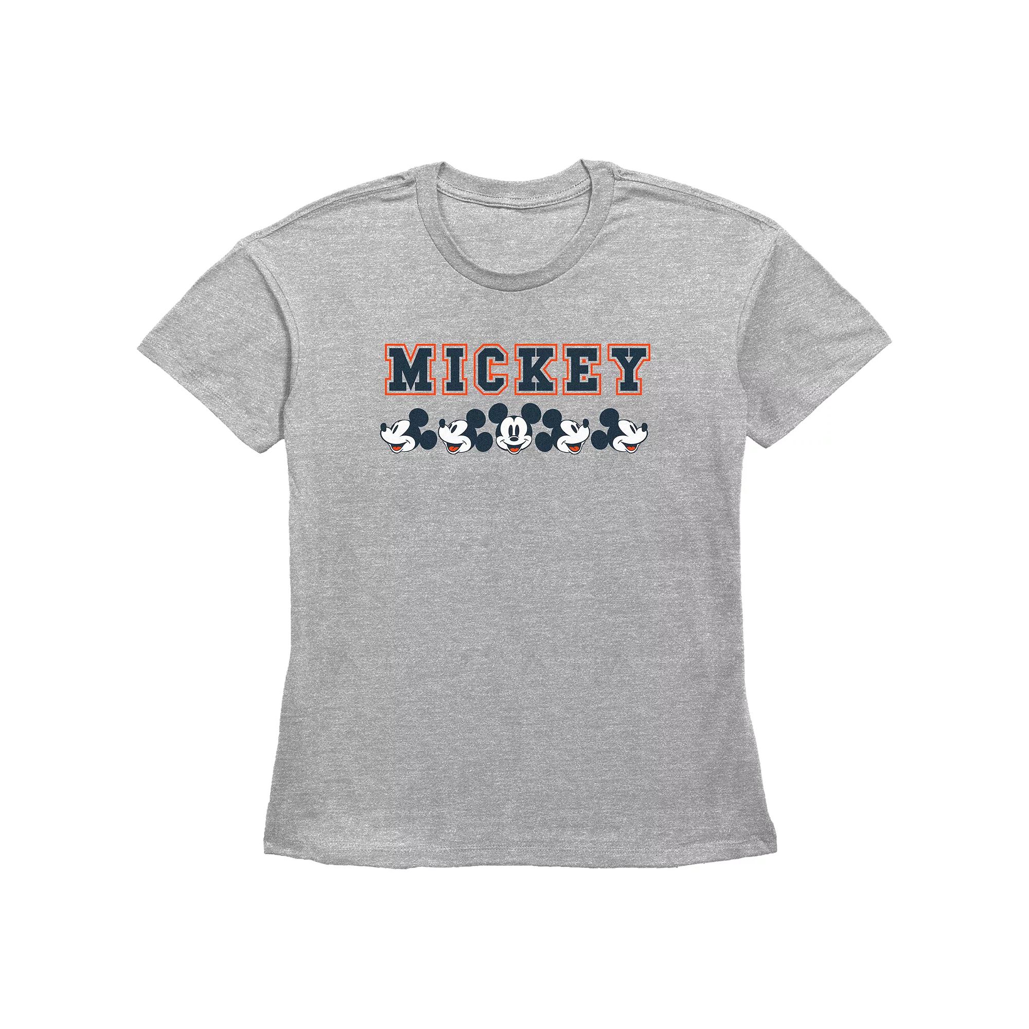 Disney's Mickey Mouse Face Profile Lineup Women's Graphic Tee,  Product Image