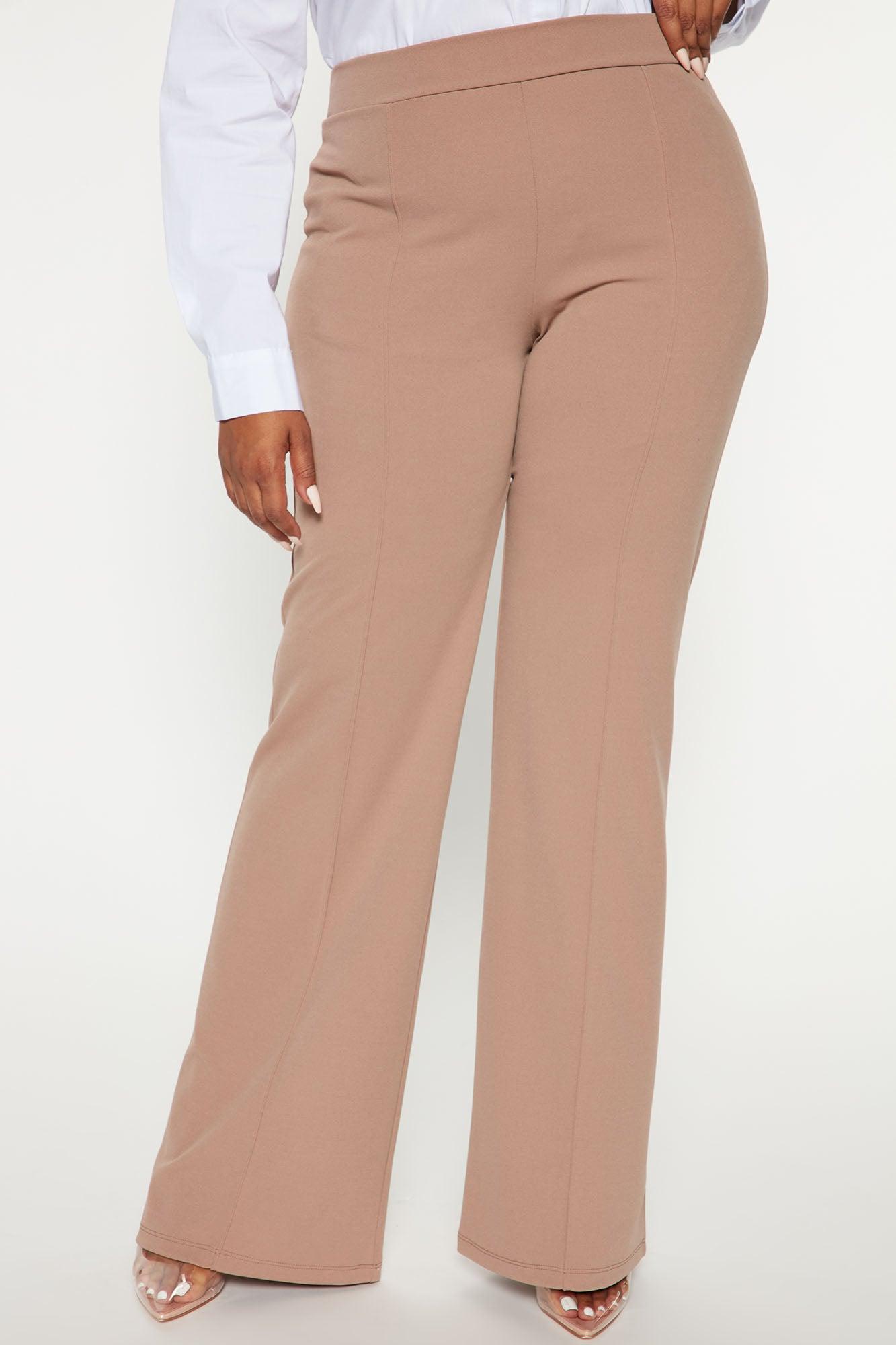 Tall Victoria High Waisted Dress Pants - Taupe Product Image