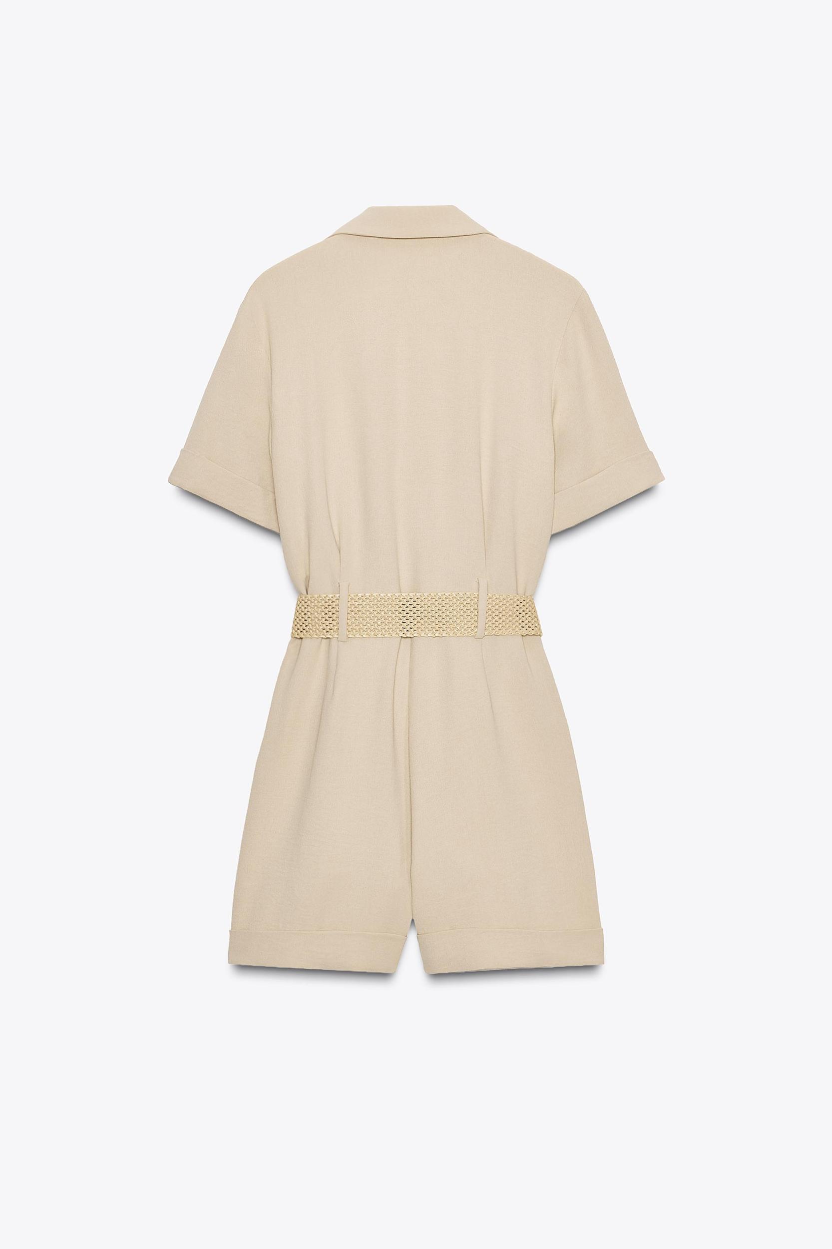 BELTED SHORT SLEEVE JUMPSUIT Product Image