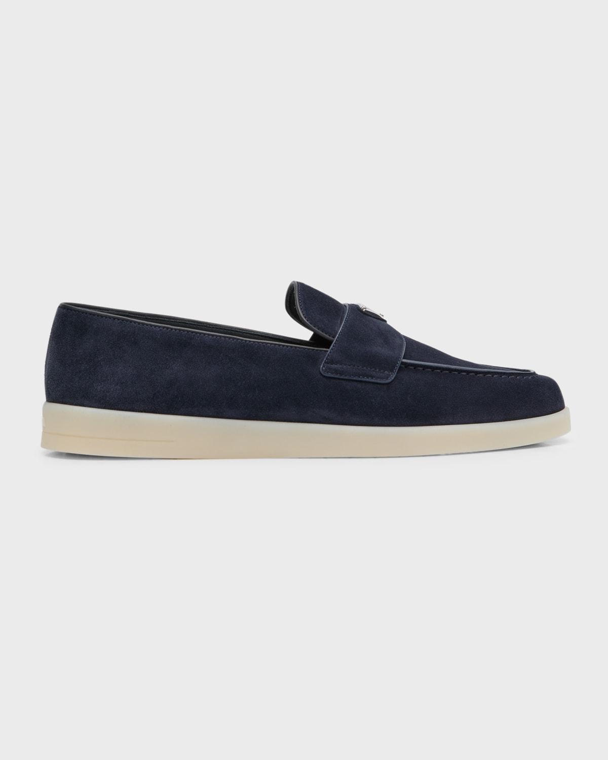 Mens Saint Tropez Triangle Logo Suede Loafers Product Image