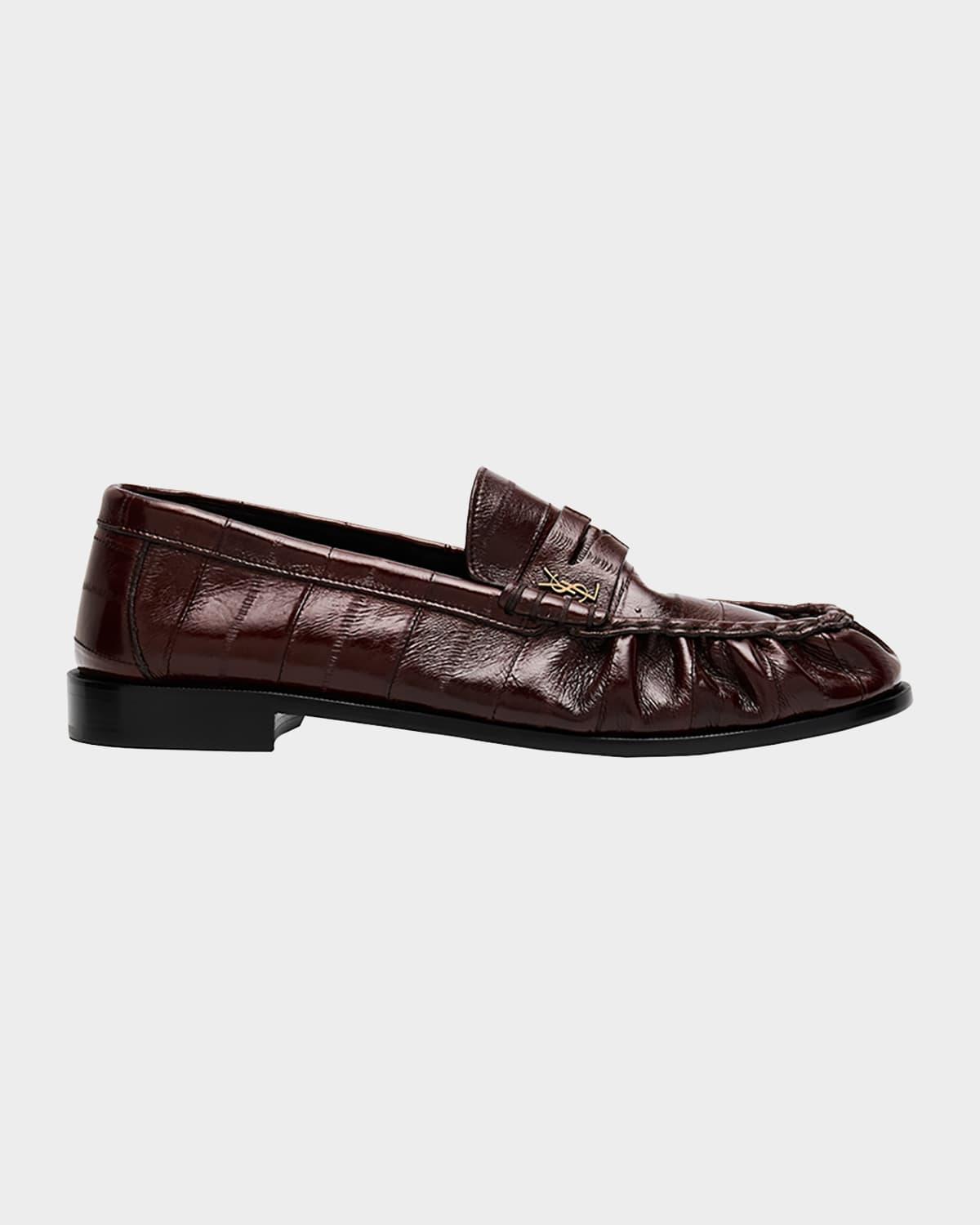 Men's Eel Leather Cassandre Penny Loafers Product Image