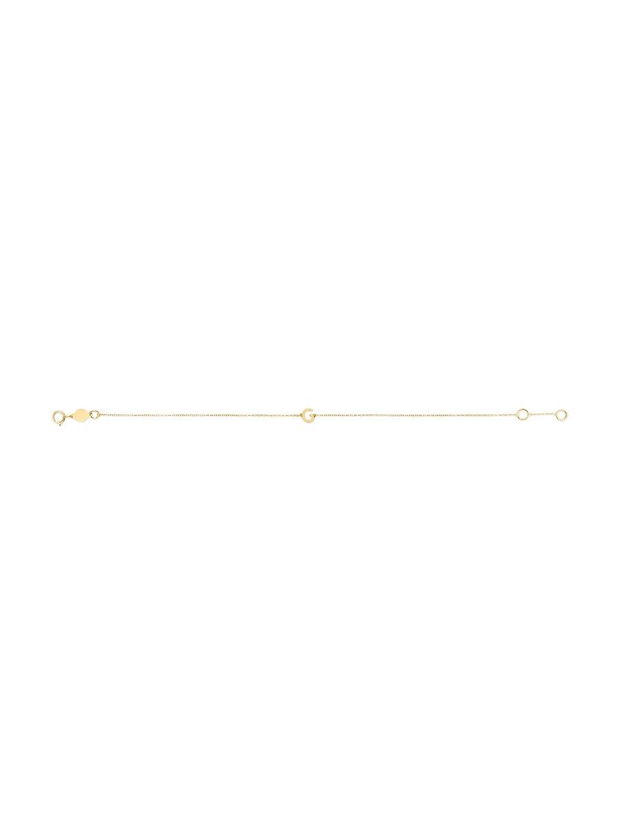 Womens 14K Yellow Gold Initial Charm Bracelet Product Image
