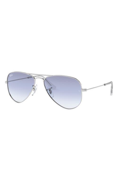 Ray-Ban Junior 52mm Aviator Sunglasses in Silver at Nordstrom Product Image