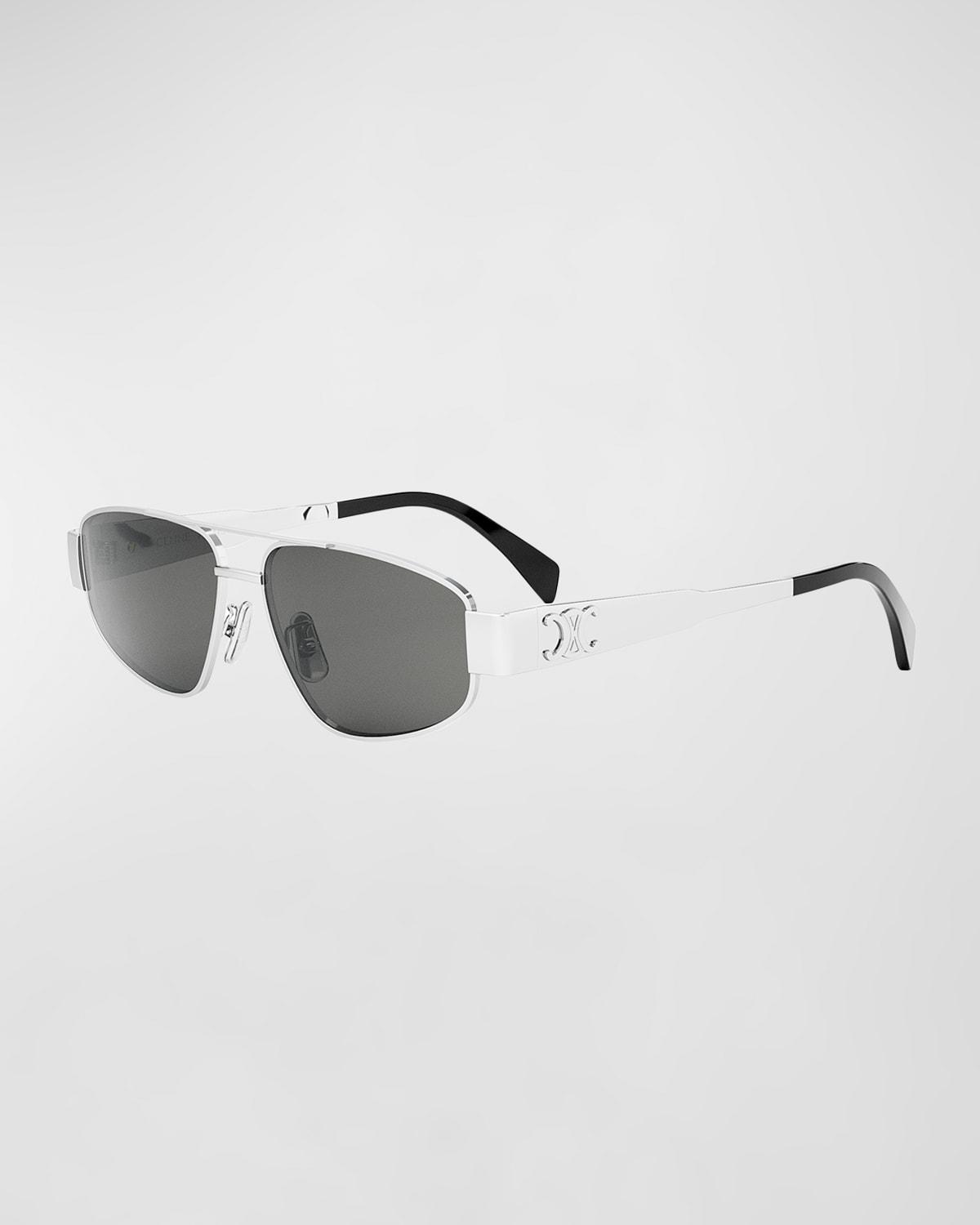 Mens Triomphe Pilot Metal Sunglasses Product Image