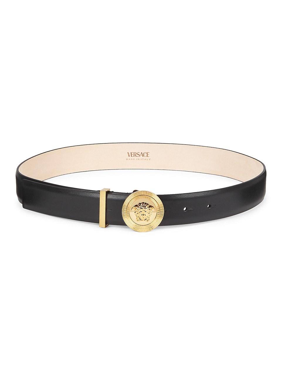 Medusa Coin Leather Belt Product Image