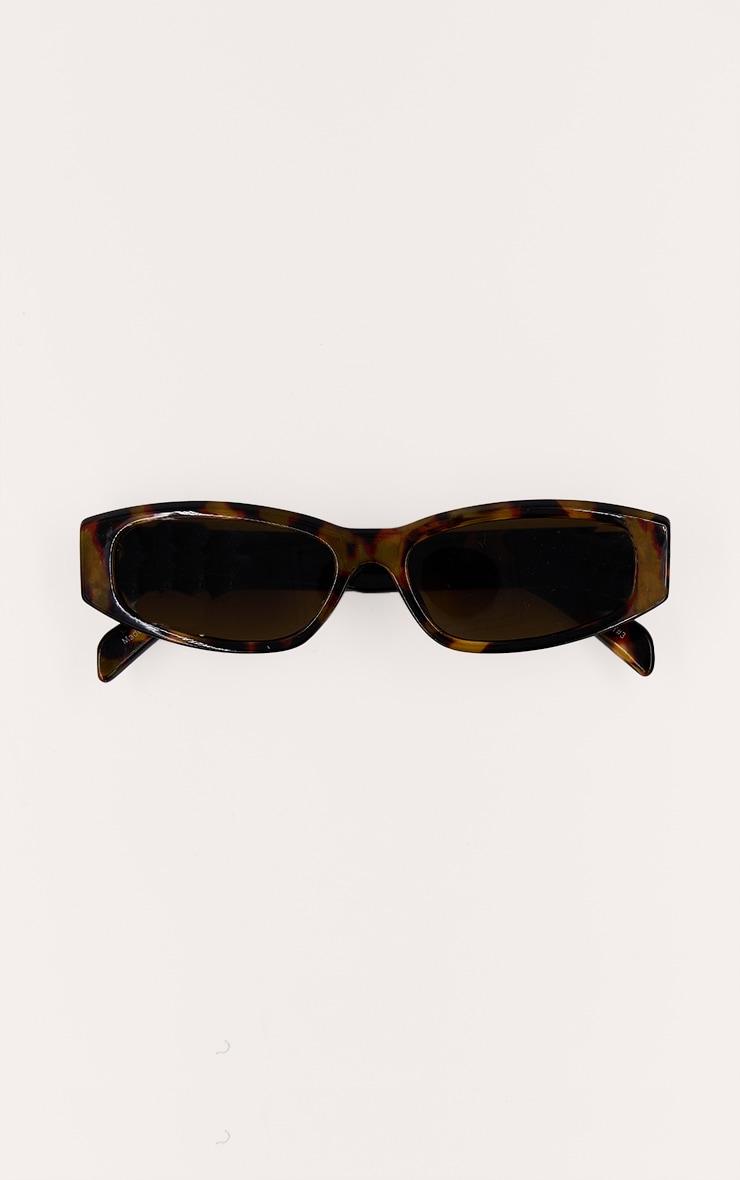 Brown Tort Slim Cat Eye Sunglasses Product Image