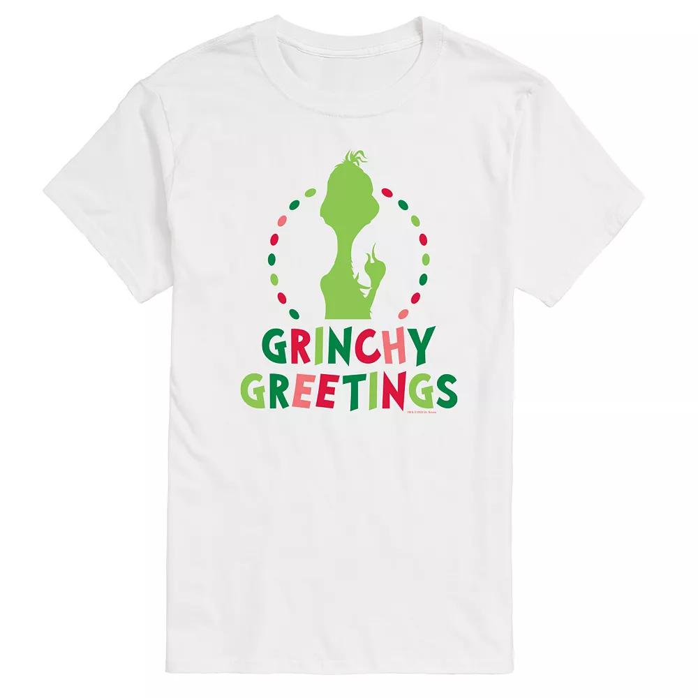 Men's Dr. Seuss The Grinch Grinchy Greetings Graphic Tee,  Product Image