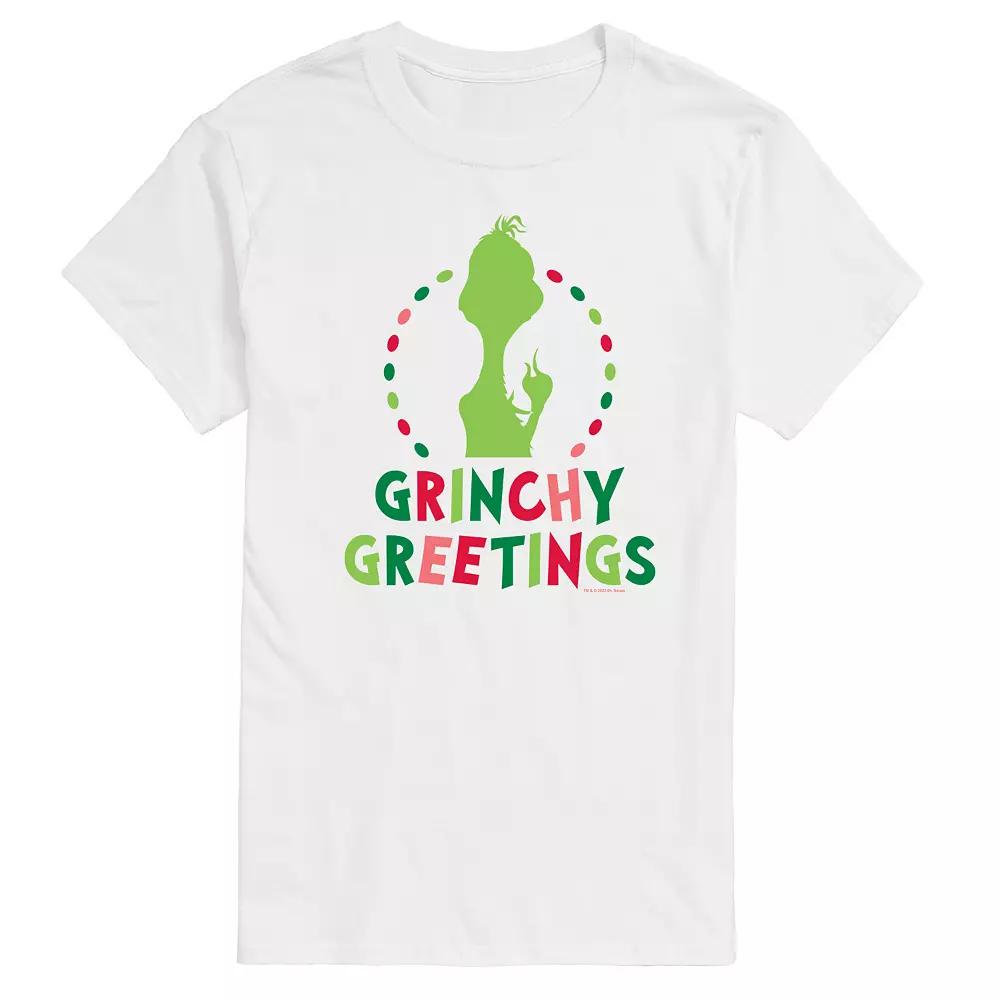 Men's Dr. Seuss The Grinch Grinchy Greetings Graphic Tee,  Product Image