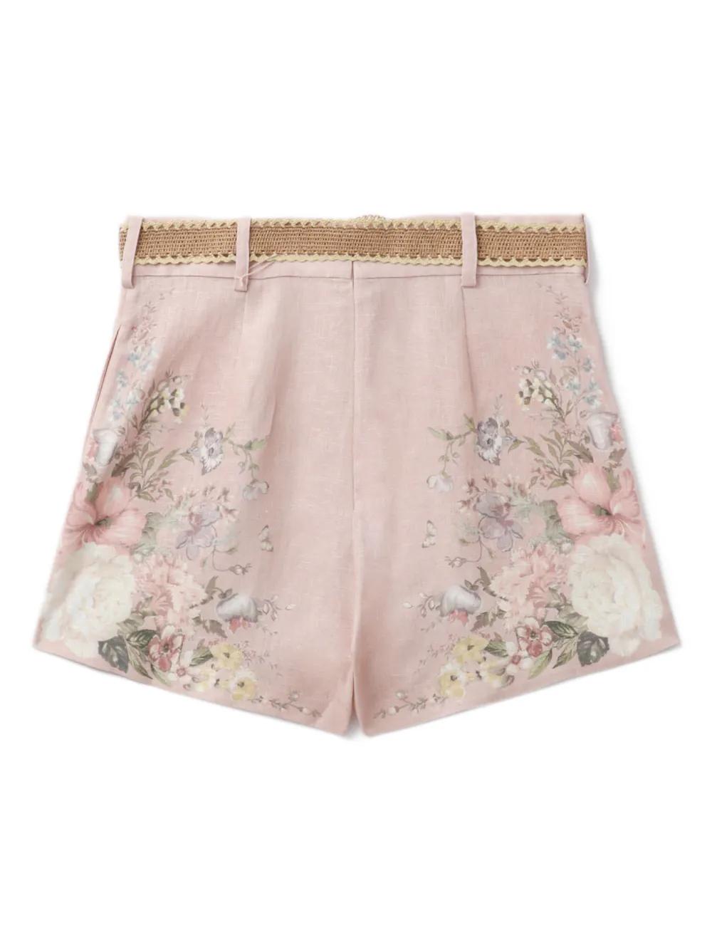 Waverly floral-print linen shorts Product Image