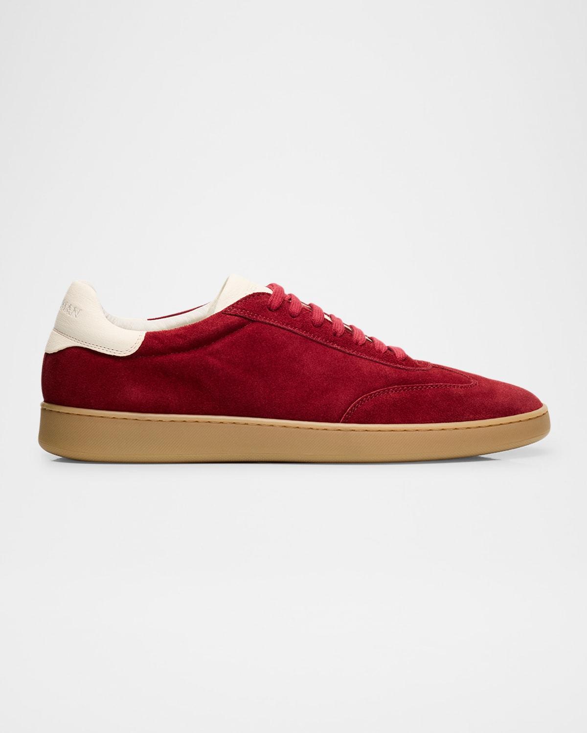 Men's Banner Suede Wingtip-Toe Low-Top Sneakers Product Image