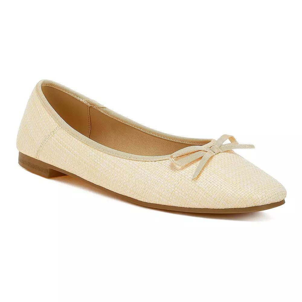 Rag & Co Paper Rings Women's Raffia Ballet Flats, Size: 7, Natural Product Image