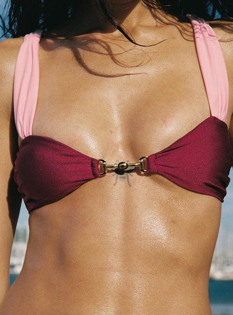 Siamese Bikini Top Red / Pink Product Image
