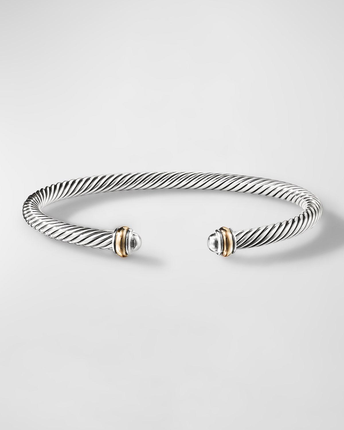 Womens Classic Cable Bracelet in Sterling Silver Product Image