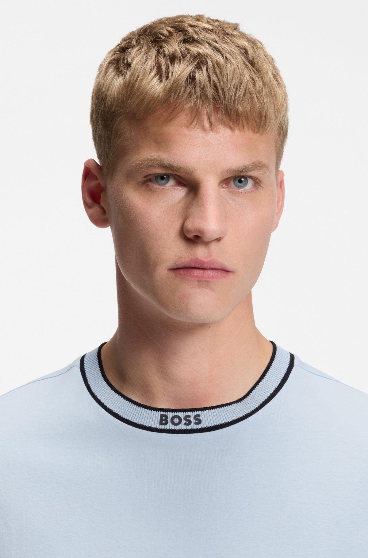 Cotton T-shirt with logo crew neck Product Image
