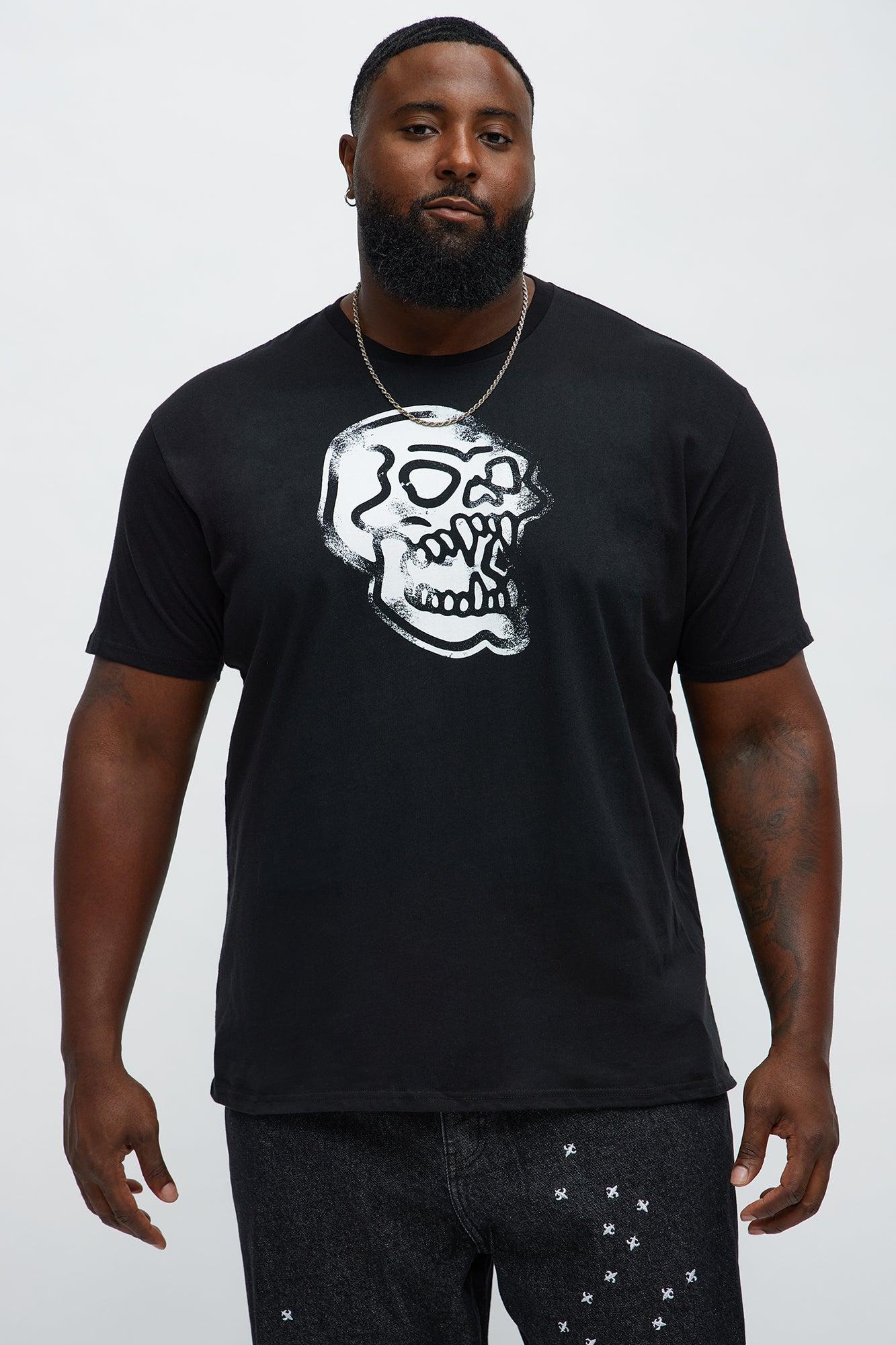 Undead Skull Short Sleeve Tee - Black Male Product Image