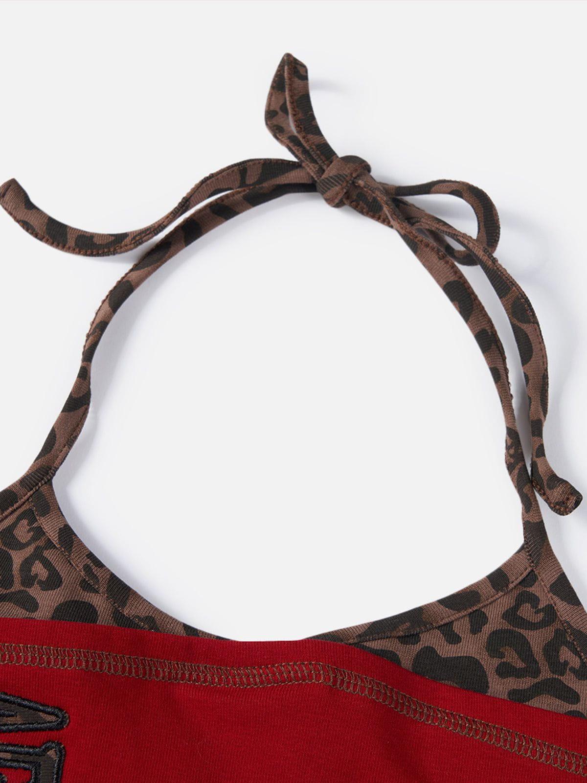 Aelfric Eden Leopard Print Patchwork Cami Top Female Product Image