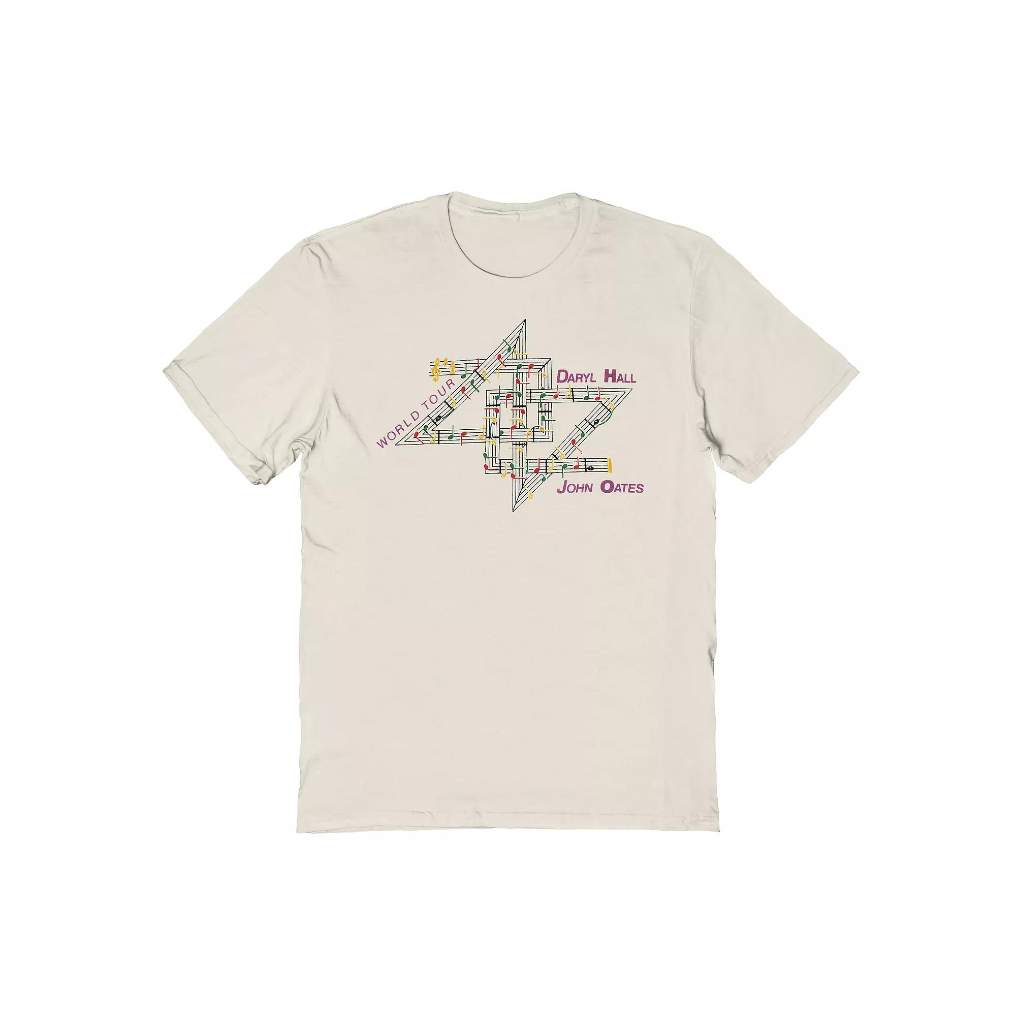 Men's Hall & Oates Notes Graphic Tee, Size: XL, Natural Product Image