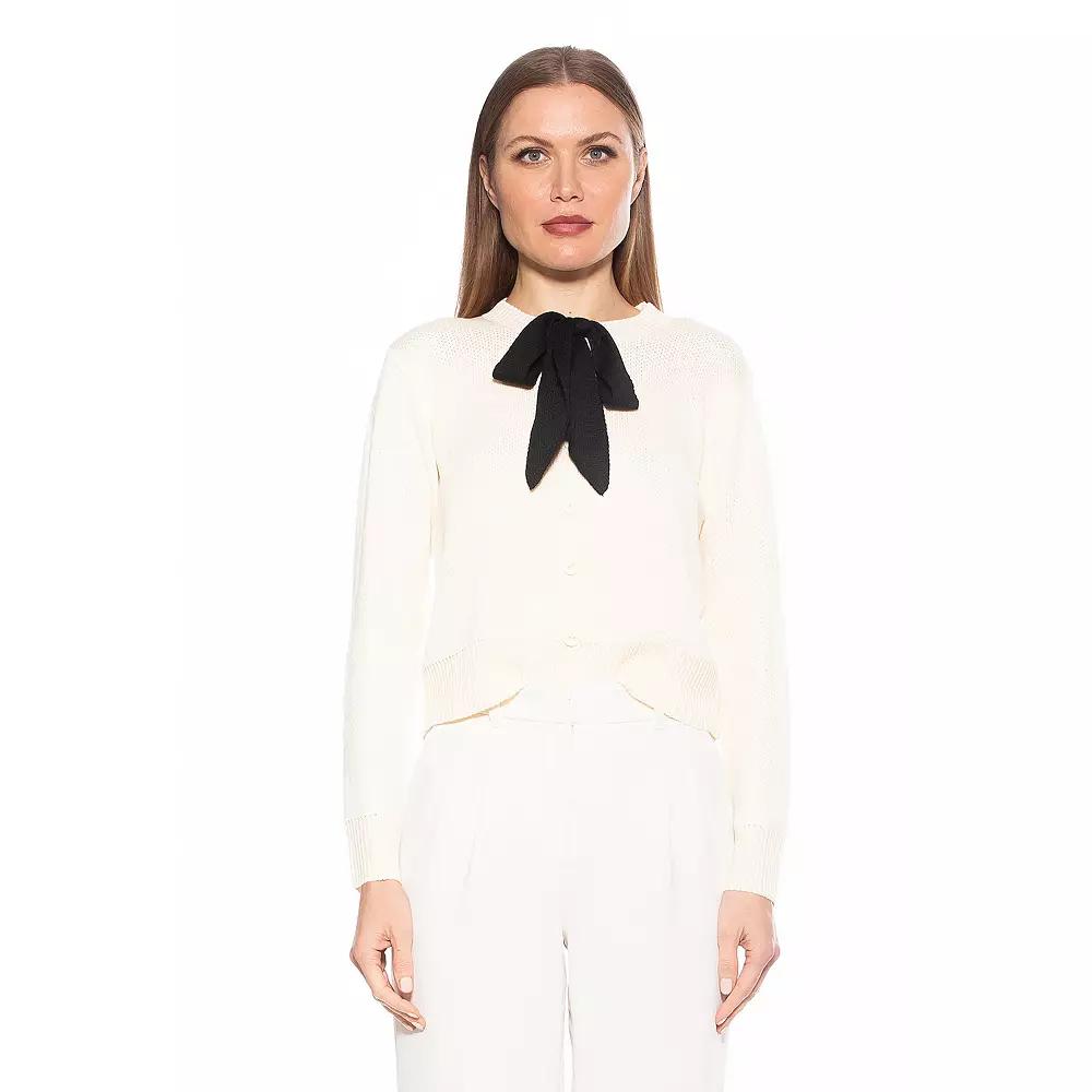 Women's ALEXIA ADMOR Calix Knit Cardigan with Bow Detail,  Product Image