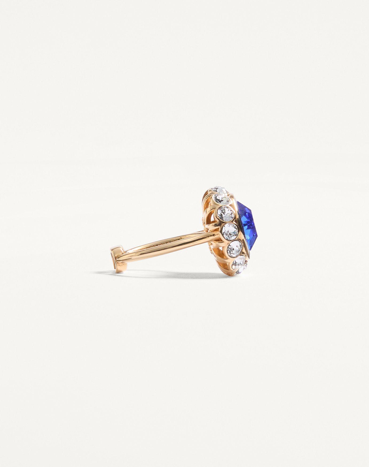 Vlogo Signature Ring In Metal, Enamel And Crystals Product Image