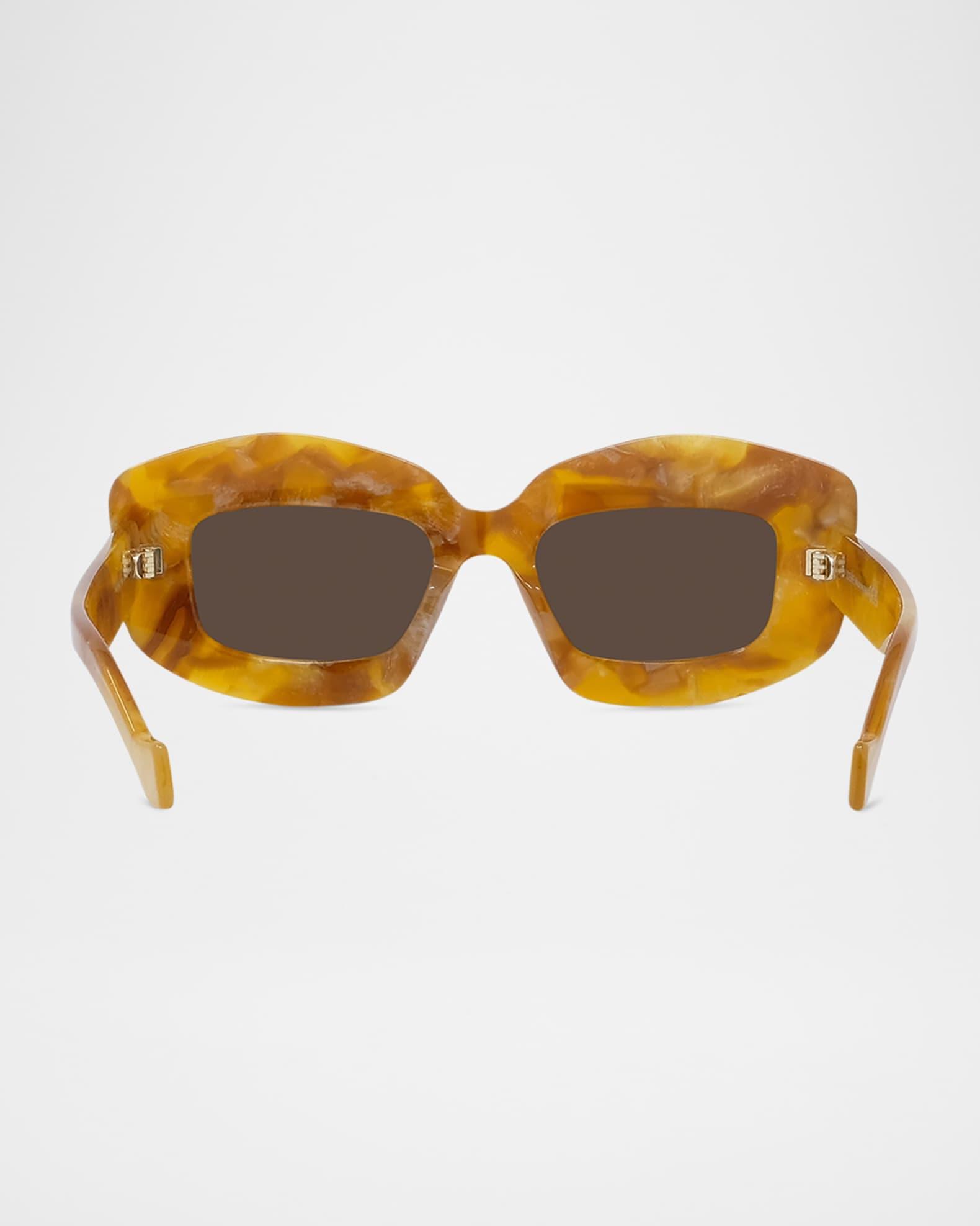Men's Anagram Acetate and Nylon Rectangle Sunglasses Product Image
