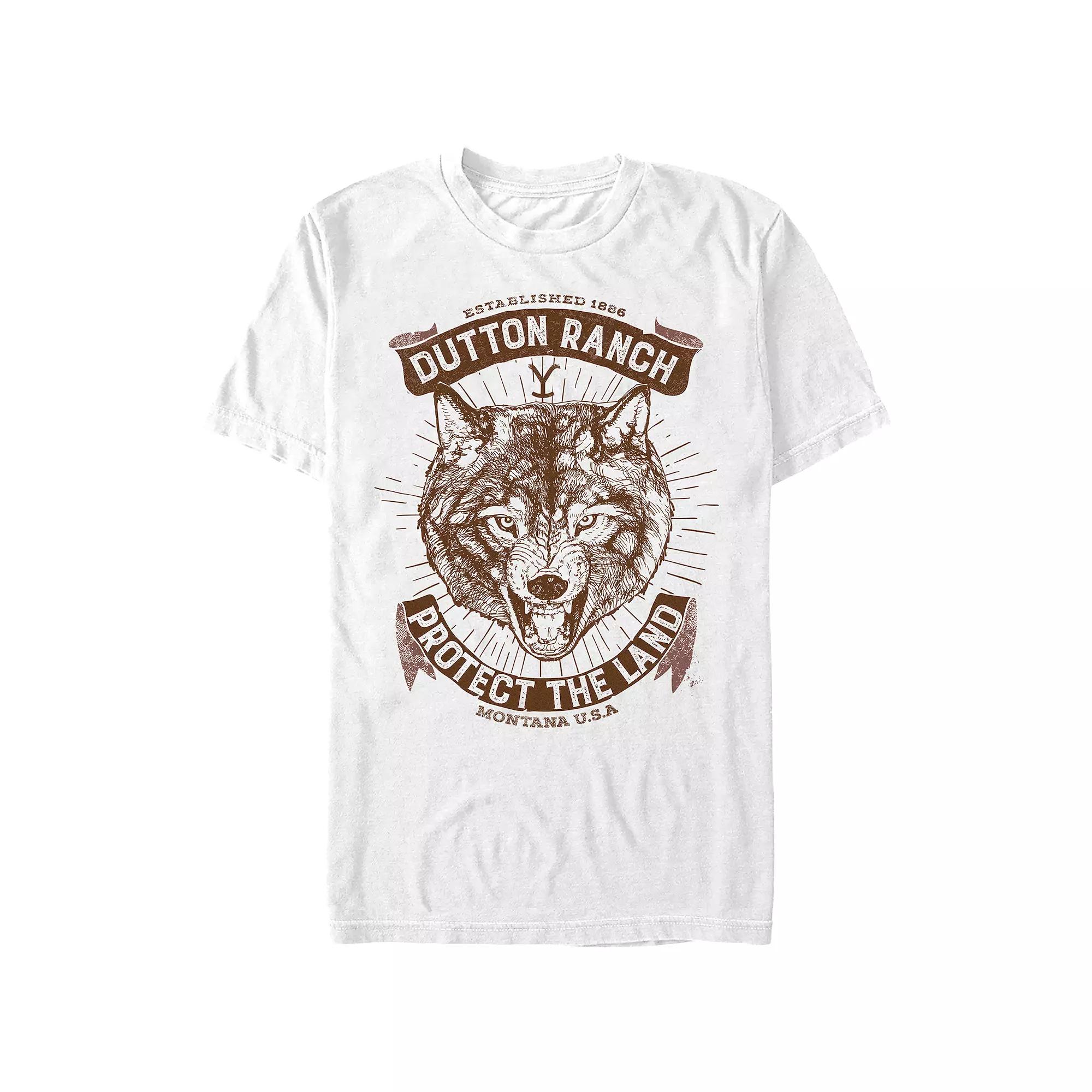 Men's Yellowstone Dutton Ranch Wolf Protector Graphic Tee,  Product Image