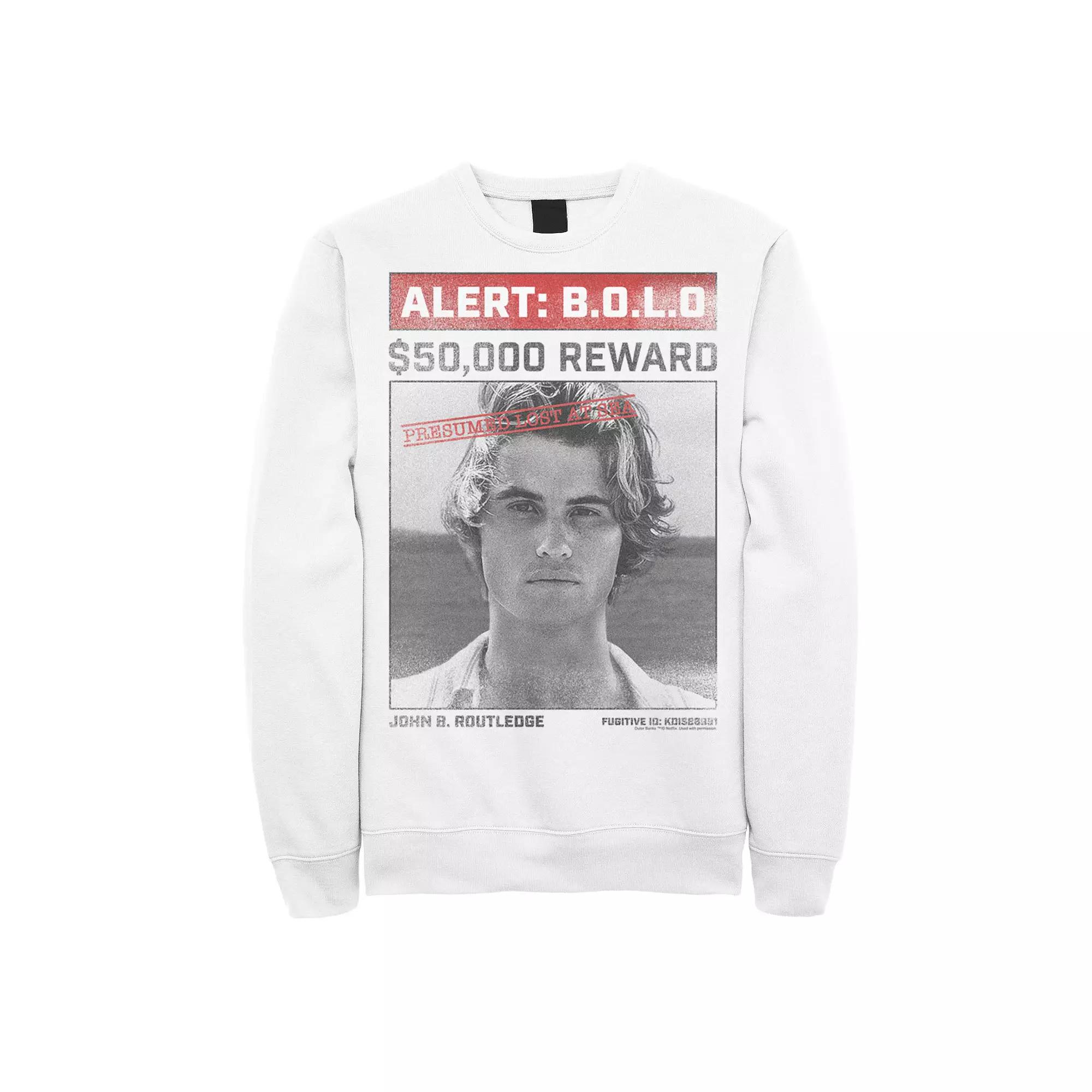 Men's Outer Banks John's Wanted Reward Poster Sweatshirt, Boy's,  Product Image
