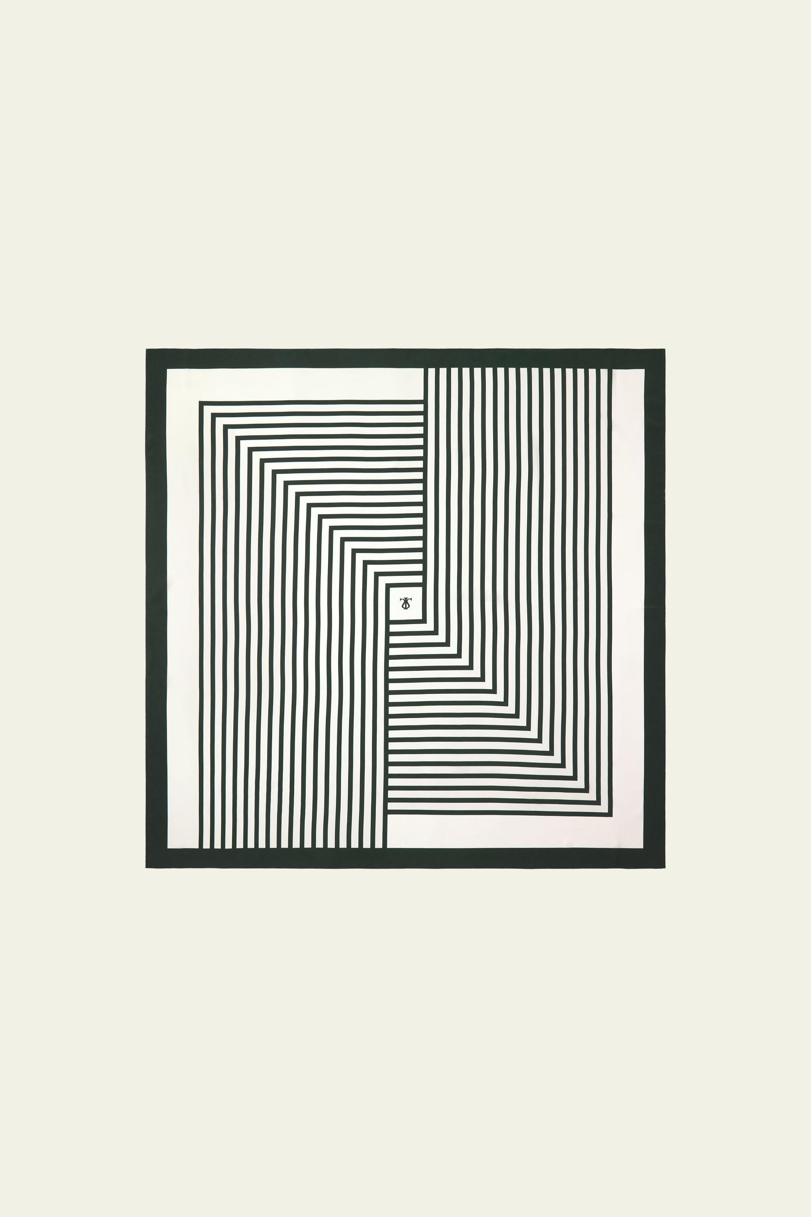 Mid-Century Pattern Silk Scarf Product Image