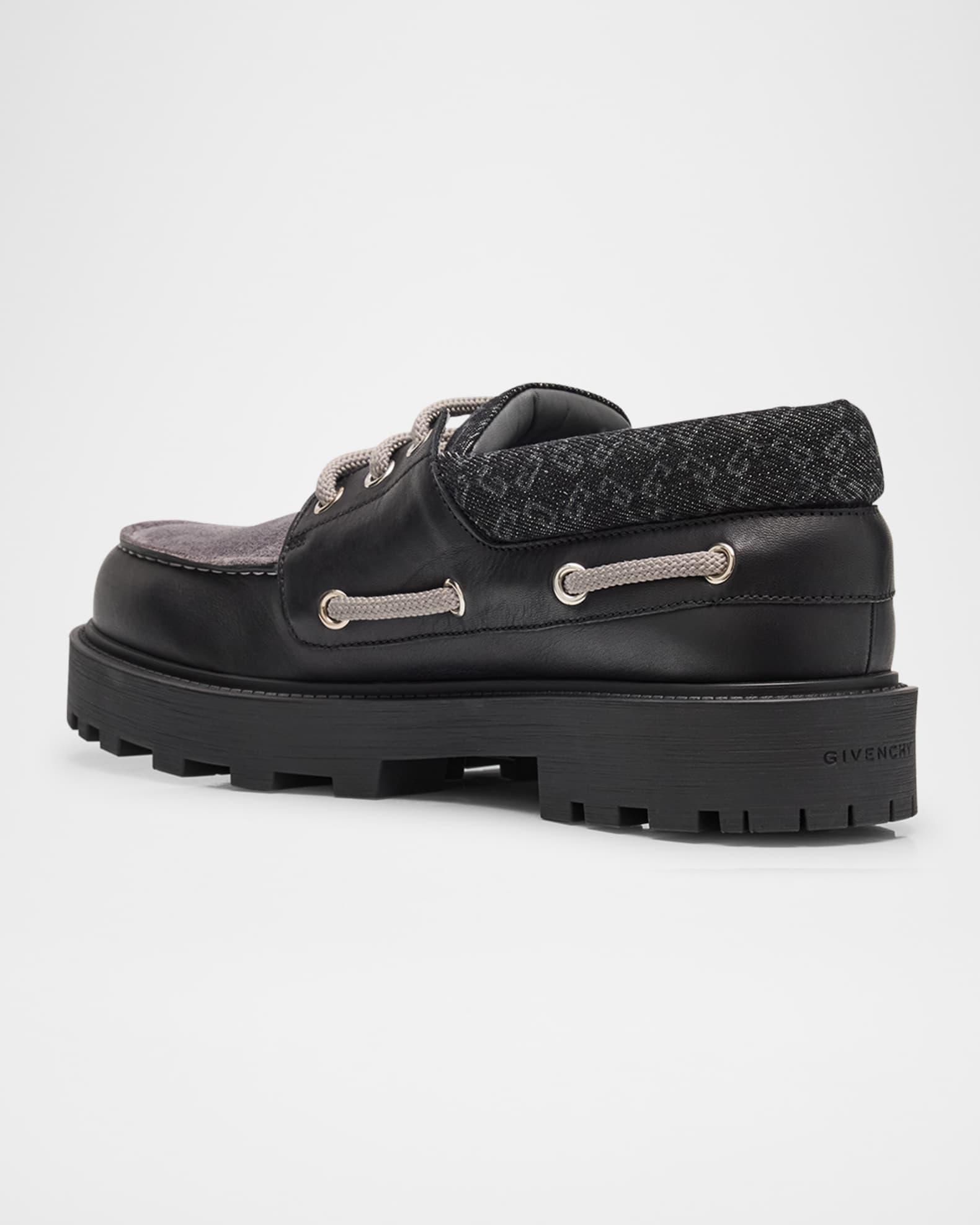 Men's Storm Leather, Suede, and Denim Boat Shoes Product Image