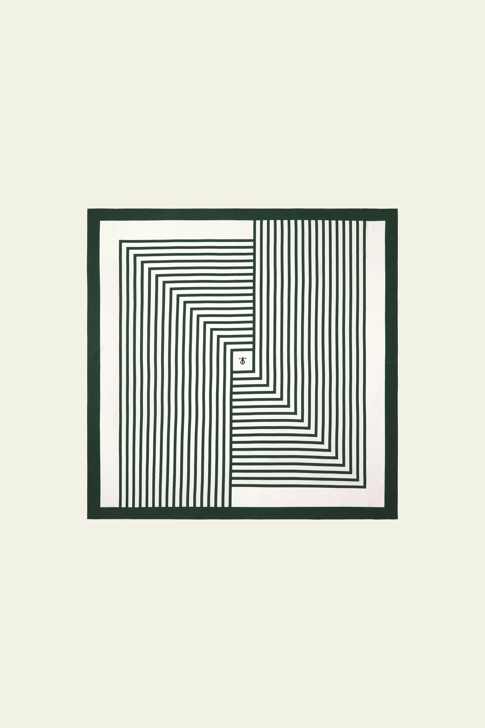 Mid-Century Pattern Silk Scarf Product Image