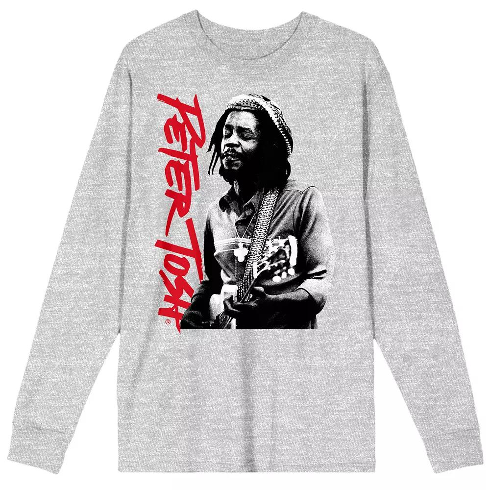 Men's Peter Tosh Artist Playing Graphic Tee, Size: Medium, Gray Product Image
