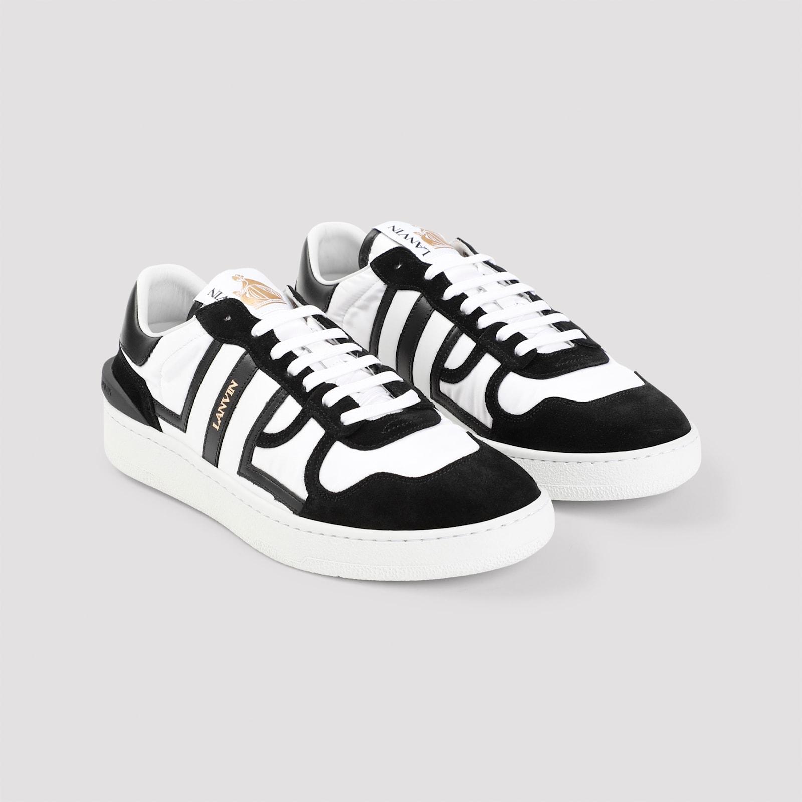 White & Black Clay Mesh Sneakers Product Image