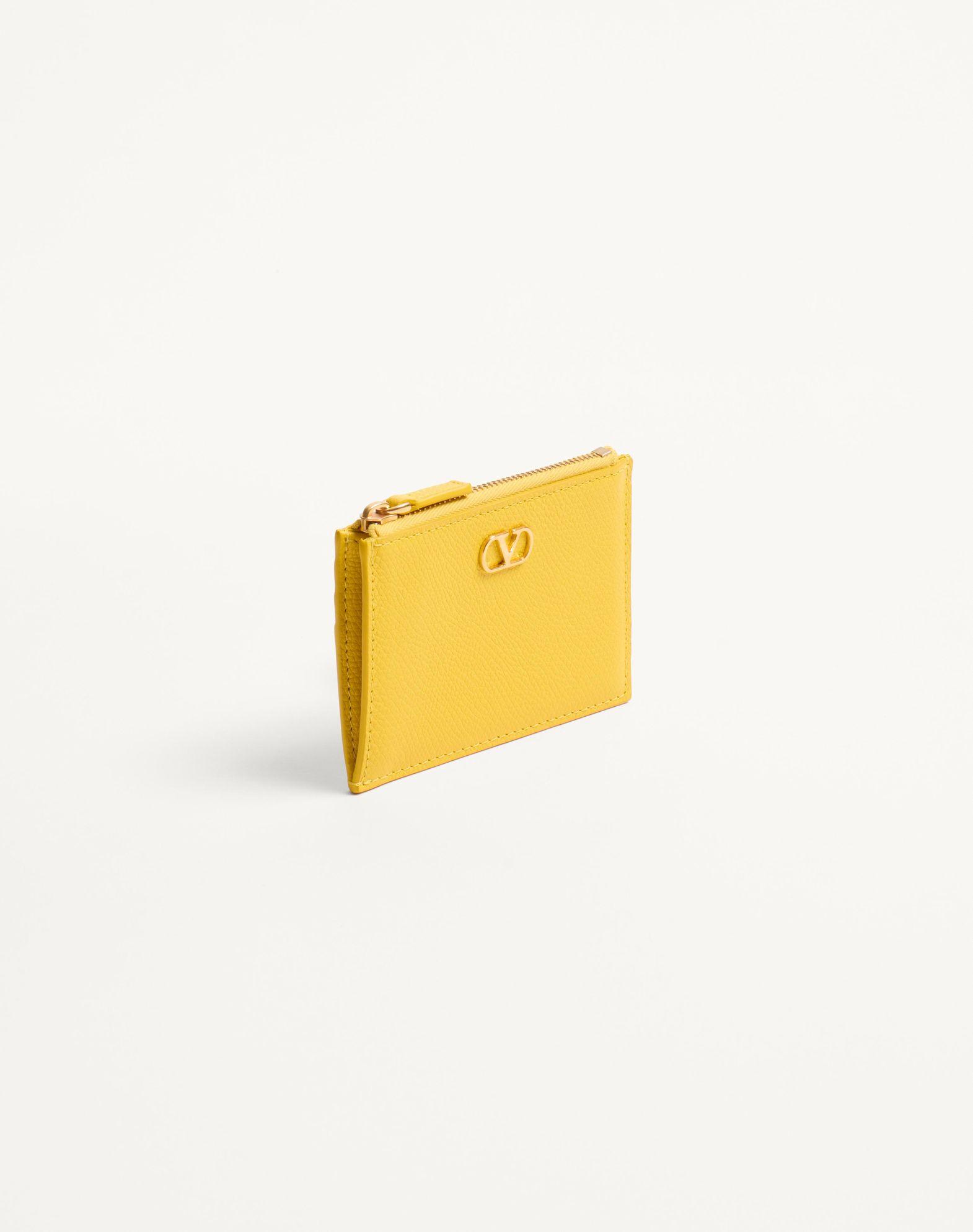 Vlogo Signature Grainy Calfskin Card Holder Product Image