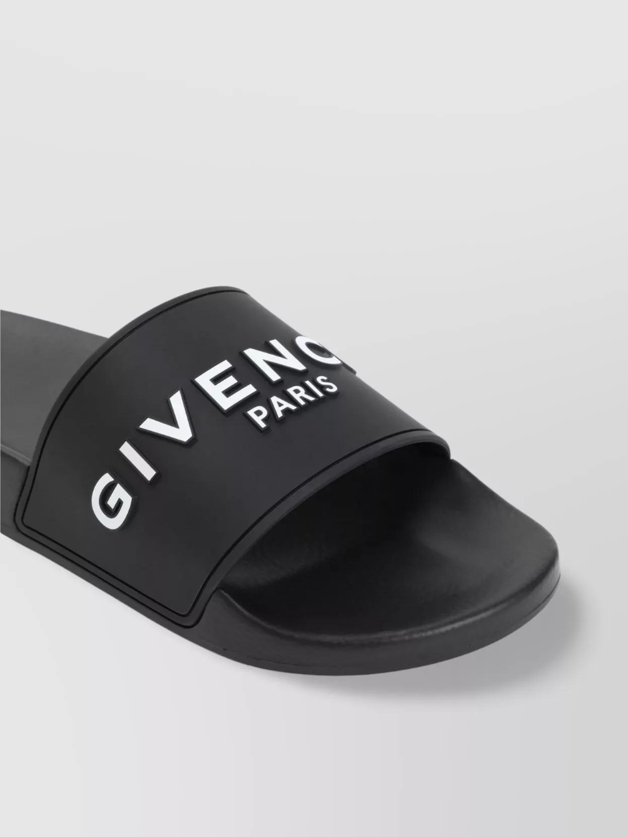 Black Logo-Print Pool Slides Product Image