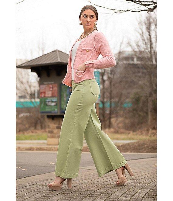 A Loves A High Rise Wide Leg Patch Pocket Utility Jeans Product Image